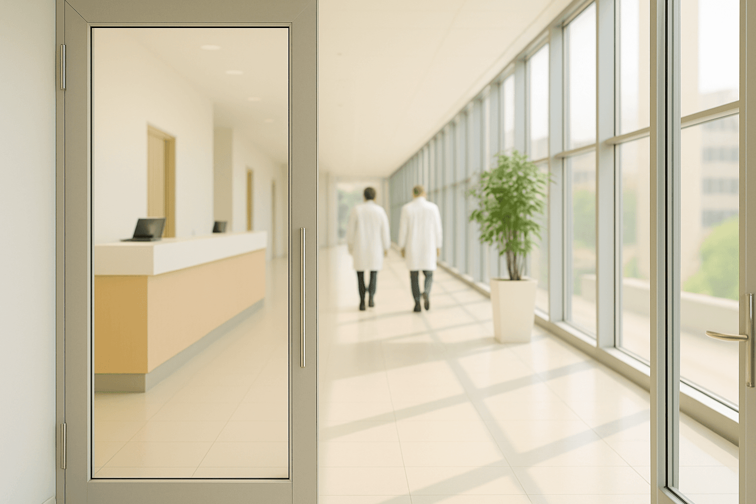 Clean professional clinical exam room representing flexible medical space for The MedRoom Tampa Bay Beta.