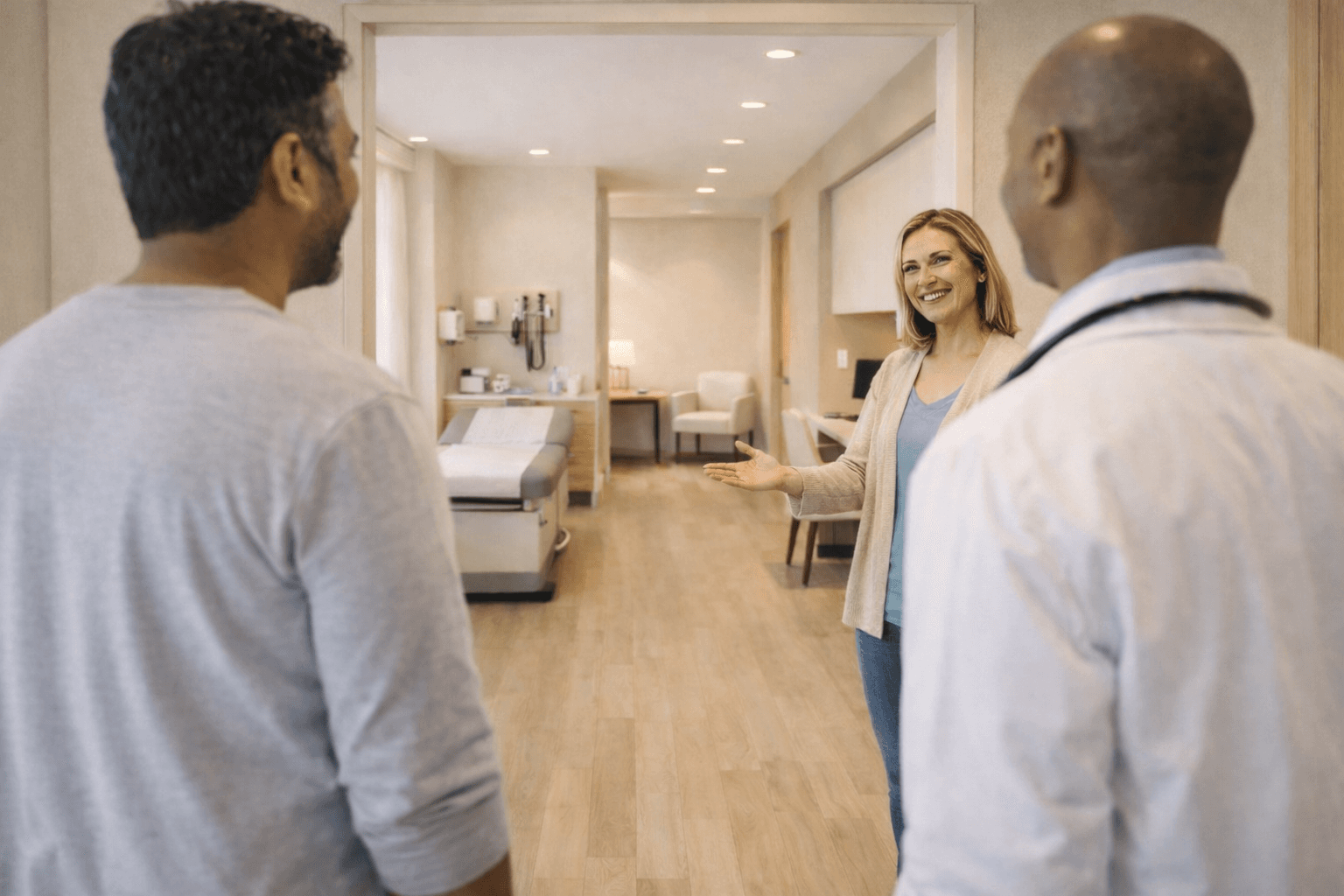 Unused professional clinical exam room available for vetted providers through The MedRoom.